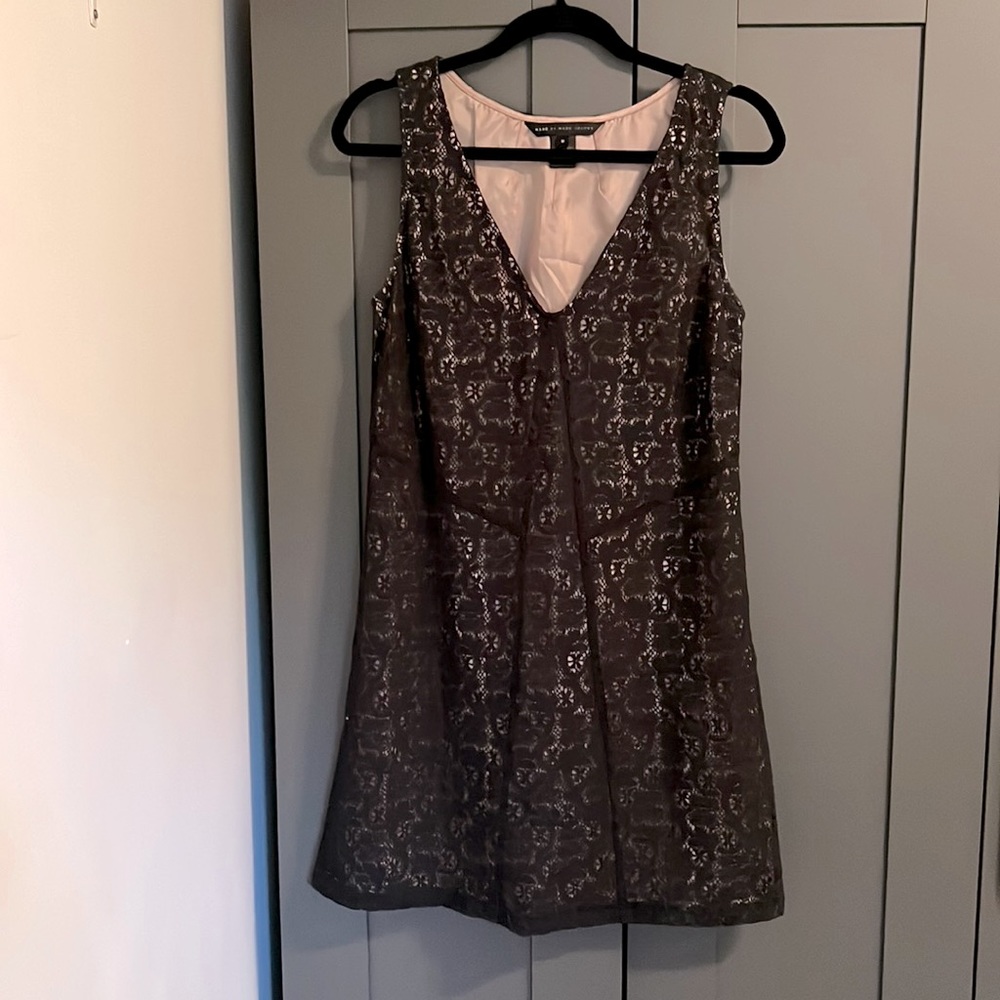 Marc Jacobs Black Lace Shift Dress Size M